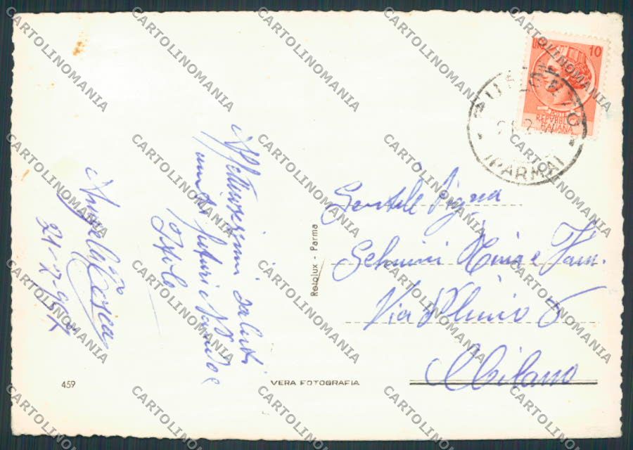 Parma Busseto Rocca Teatro Verdi foto FG cartolina BB2637 – retro