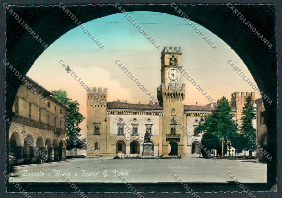 Parma Busseto Rocca Teatro Verdi ANGOLO ROTTO foto FG cartolina BB2638 – fronte