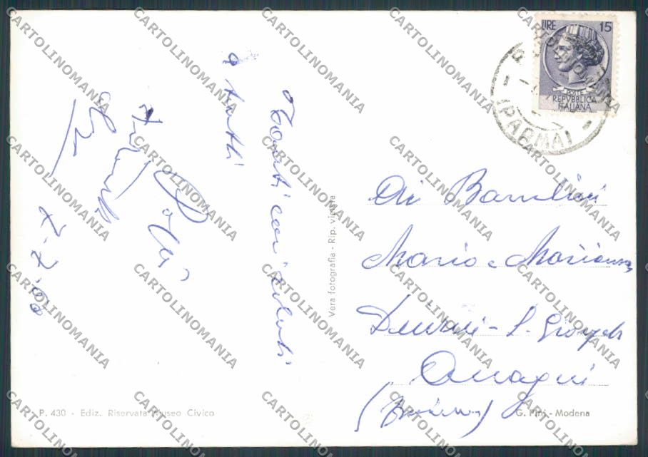 Parma Busseto Verdi foto FG cartolina BB2640 – retro