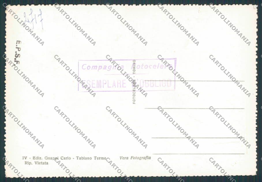 Parma Tabiano Terme Pensione Verdi foto FG cartolina BB2647 – retro