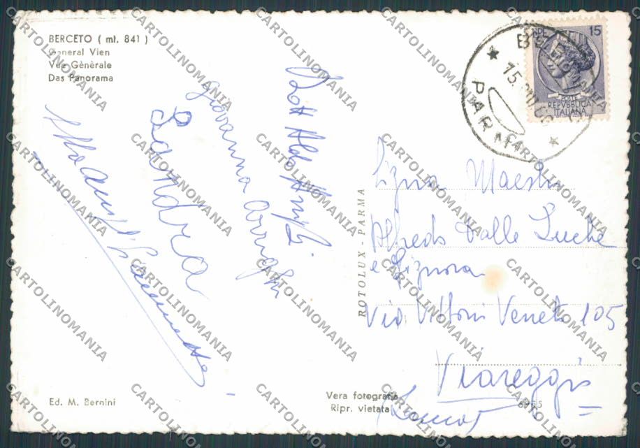 Parma Berceto Panorama MACCHIA foto FG cartolina BB2663 – retro