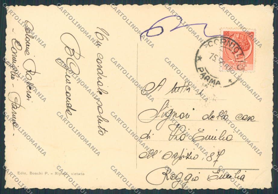 Parma Corniglio Monte Cervellino FG cartolina BB2689 – retro