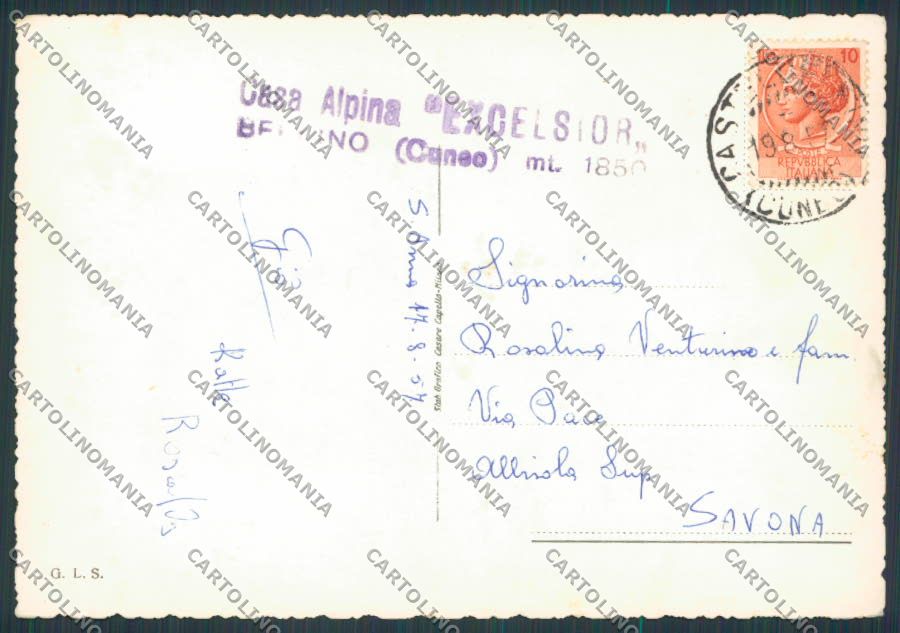Cuneo Valle Varaita Lago Pontechianale foto FG cartolina BB2701 – retro