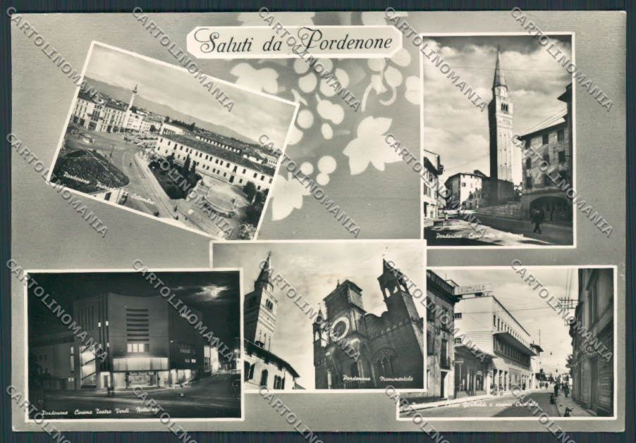 Pordenone Città saluti da Vedutine foto FG cartolina BB2709 – fronte