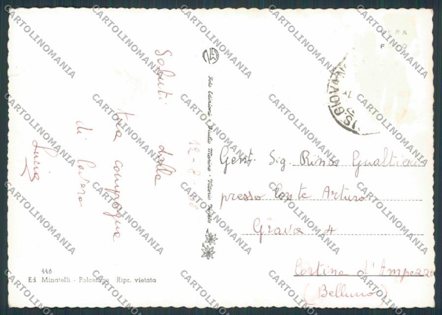 Pordenone Polcenigo saluti da Vedutine foto FG cartolina BB2785 – retro