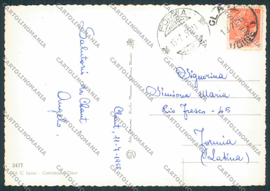 Pordenone Claut Val Cellina Panorama foto FG cartolina BB2798 – retro
