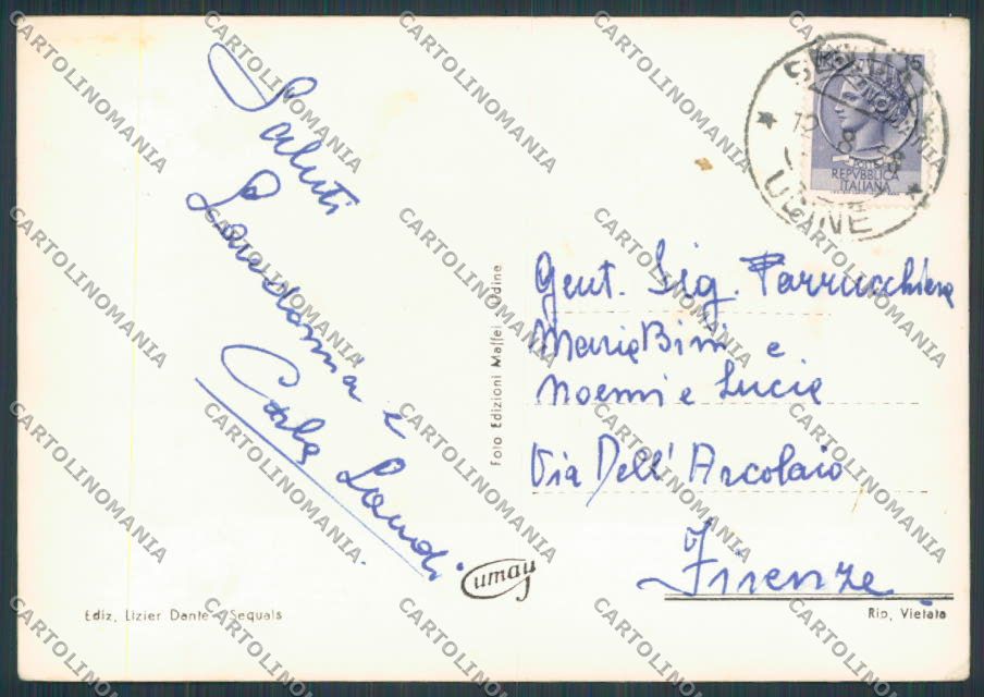 Pordenone Sequals Panorama foto FG cartolina BB2807 – retro