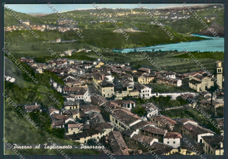 Pordenone Pinzano al Tagliamento Panorama foto FG cartolina BB2809 – fronte
