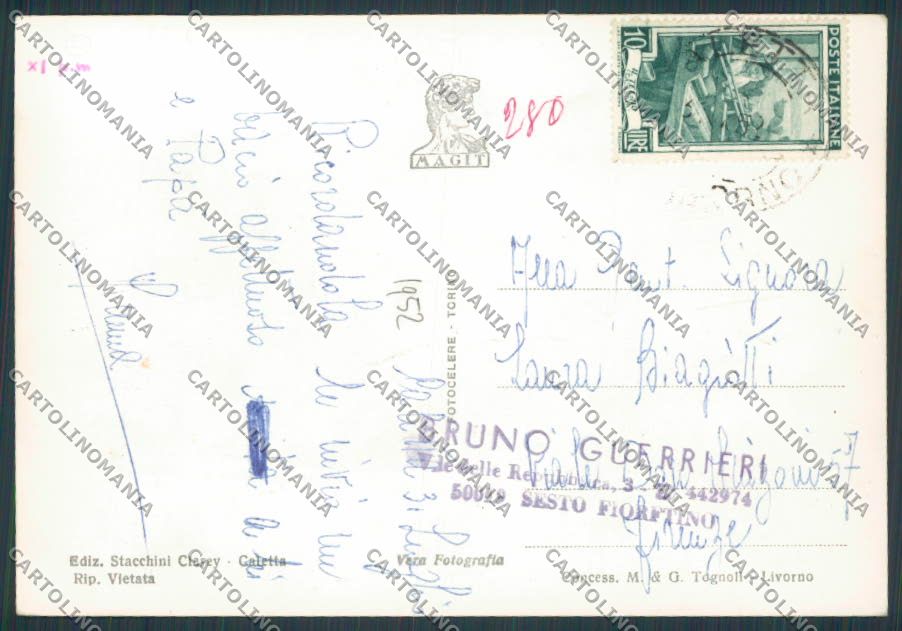 Livorno Castiglioncello Caletta foto FG cartolina BB2909 – retro
