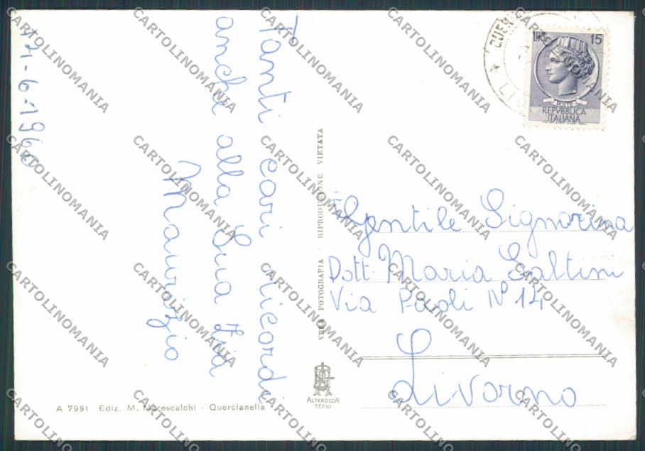 Livorno Quercianella Panorama foto FG cartolina BB2910 – retro