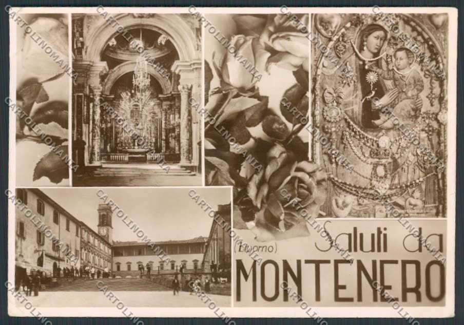 Livorno Montenero saluti da foto FG cartolina BB2915 – fronte