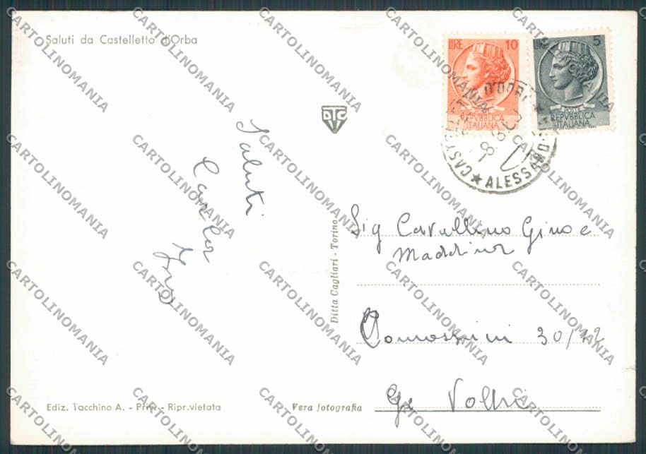 Alessandria Castelletto D'Orba Panorama foto FG cartolina BB2921 – retro