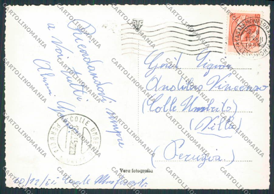 Alessandria Casale Monferrato Piazza Mazzini foto FG cartolina BB2925 – retro