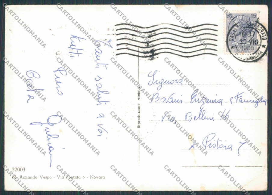Alessandria Casale Monferrato Circonvallazione PIEGHINA foto FG cartolina BB2926 – retro