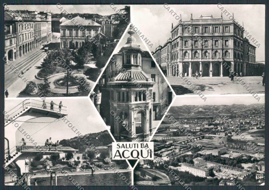 Alessandria Acqui saluti da Vedutine foto FG cartolina BB2938 – fronte