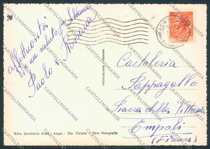 Alessandria Acqui Alberghi Rondò Pace foto FG cartolina BB2942 – retro