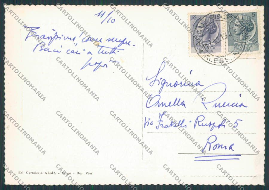 Alessandria Acqui Via Monteverde FG cartolina BB2947 – retro