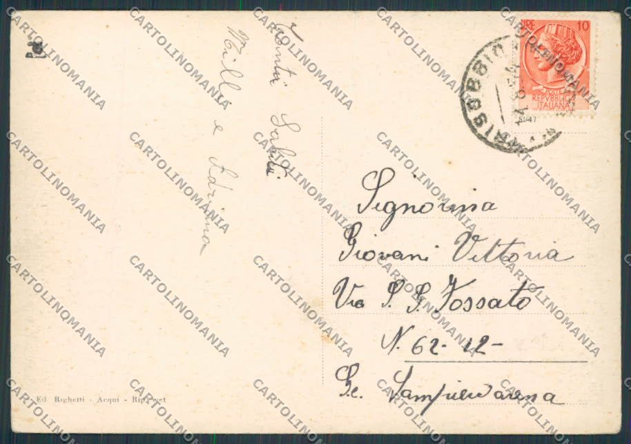 Alessandria Trisobbio Panorama FG cartolina BB2952 – retro
