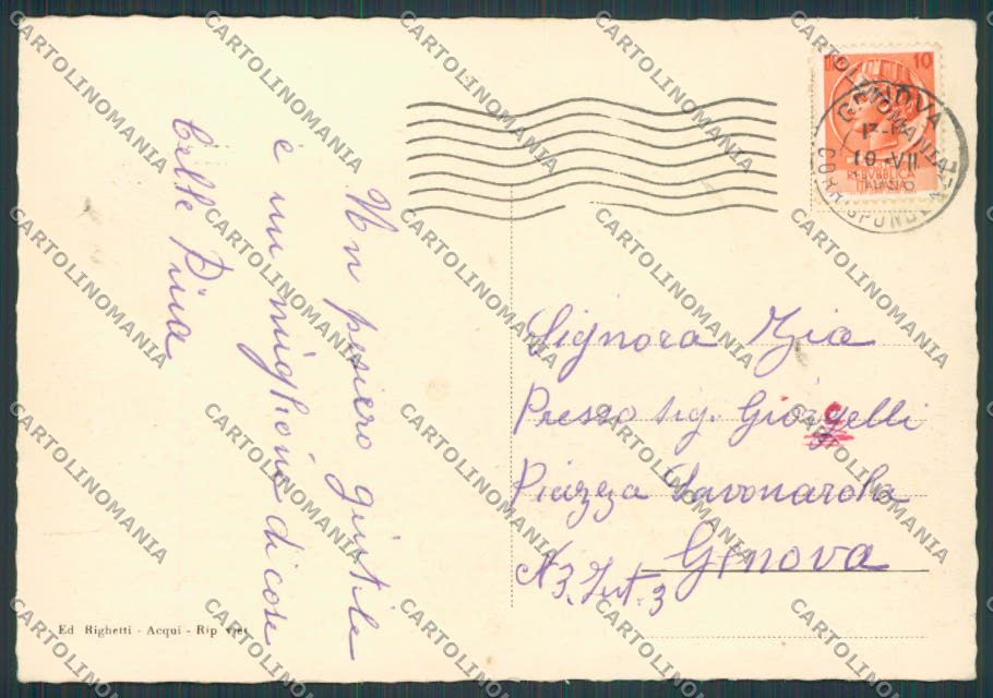 Alessandria Morbello Panorama FG cartolina BB2957 – retro
