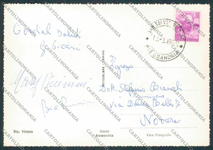 Alessandria San Salvatore Monferrato Panorama foto FG cartolina BB2975 – retro