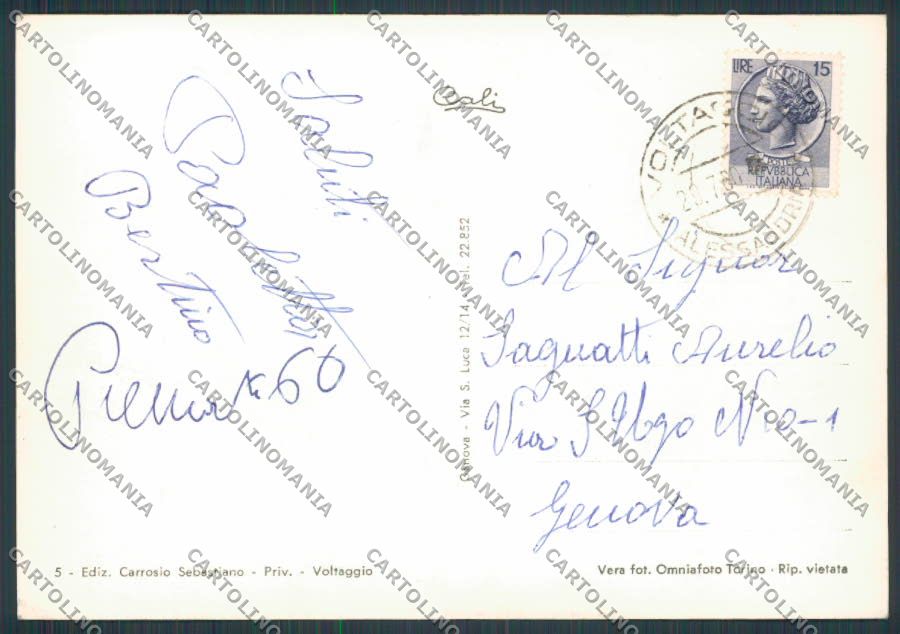 Alessandria Voltaggio Panorama foto FG cartolina BB2977 – retro