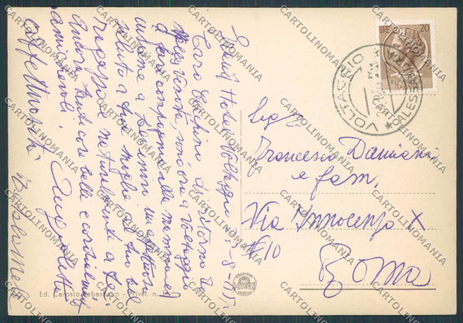 Alessandria Voltaggio Panorama Villa Bregaro FG cartolina BB2978 – retro
