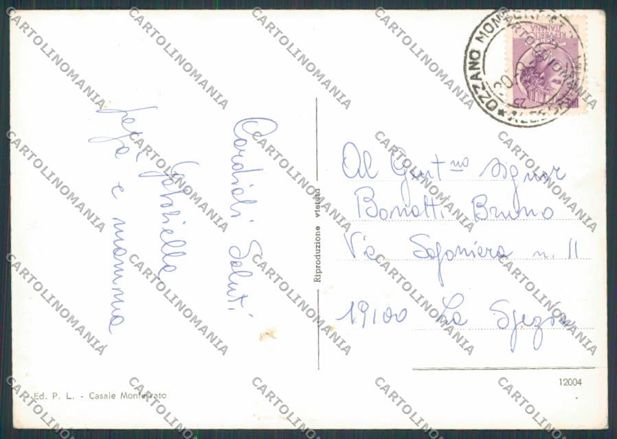 Alessandria Ozzano Monferrato Panorama foto FG cartolina BB2987 – retro