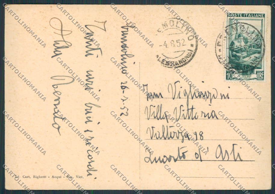 Alessandria Cremolino Panorama FG cartolina BB3016 – retro
