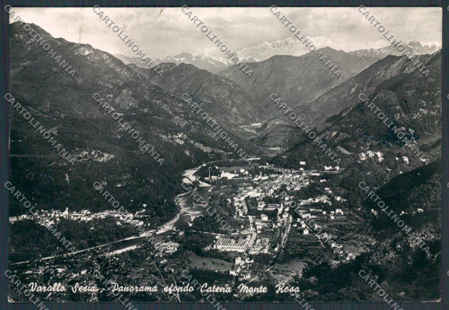 Vercelli Varallo Sesia Panorama Monte Rosa foto FG cartolina BB3025 – fronte