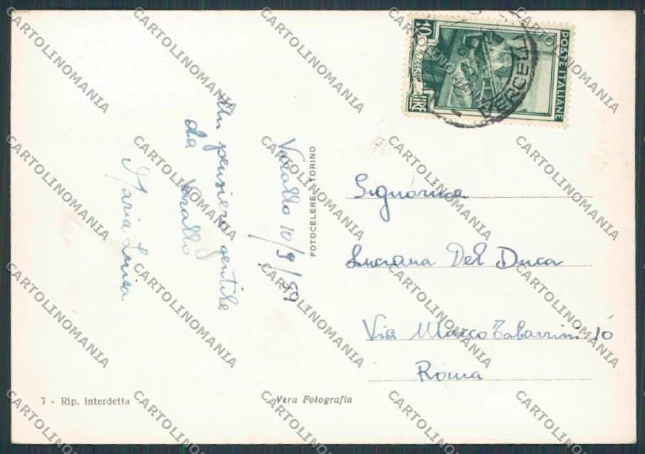 Vercelli Varallo Sesia Panorama Monte Rosa foto FG cartolina BB3025 – retro