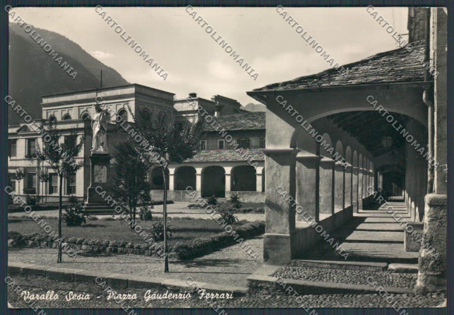 Vercelli Varallo Sesia Piazza Ferrari foto FG cartolina BB3029 – fronte