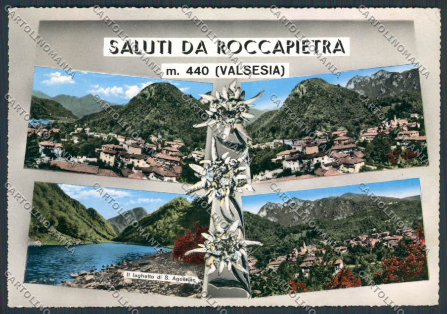 Vercelli Roccapietra saluti da PIEGHINE foto FG cartolina BB3033 – fronte