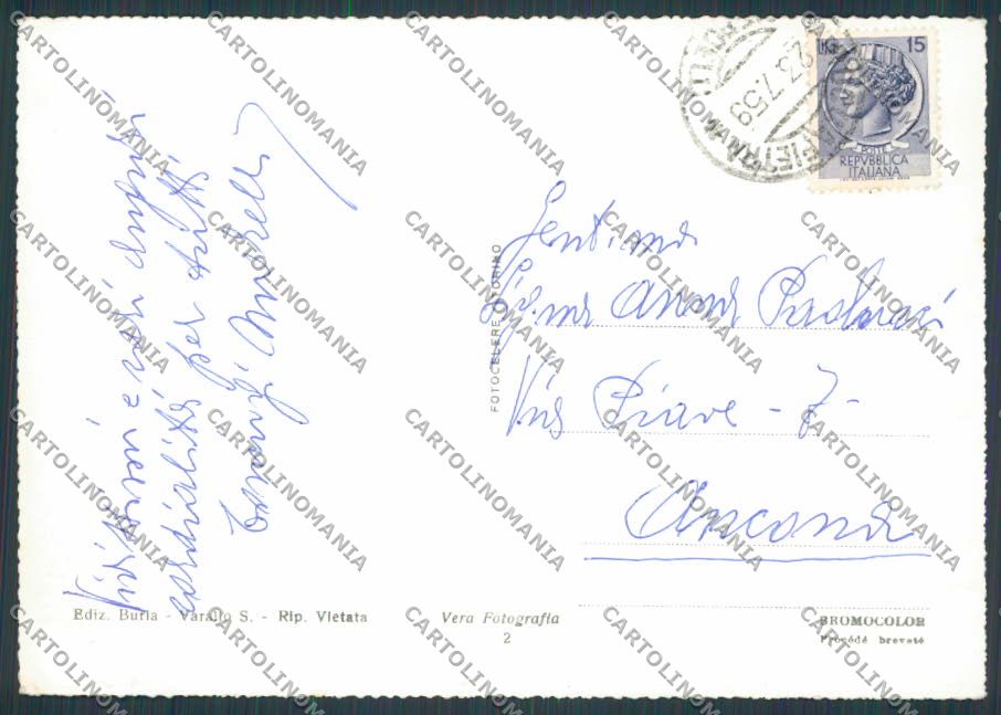 Vercelli Roccapietra saluti da PIEGHINE foto FG cartolina BB3033 – retro