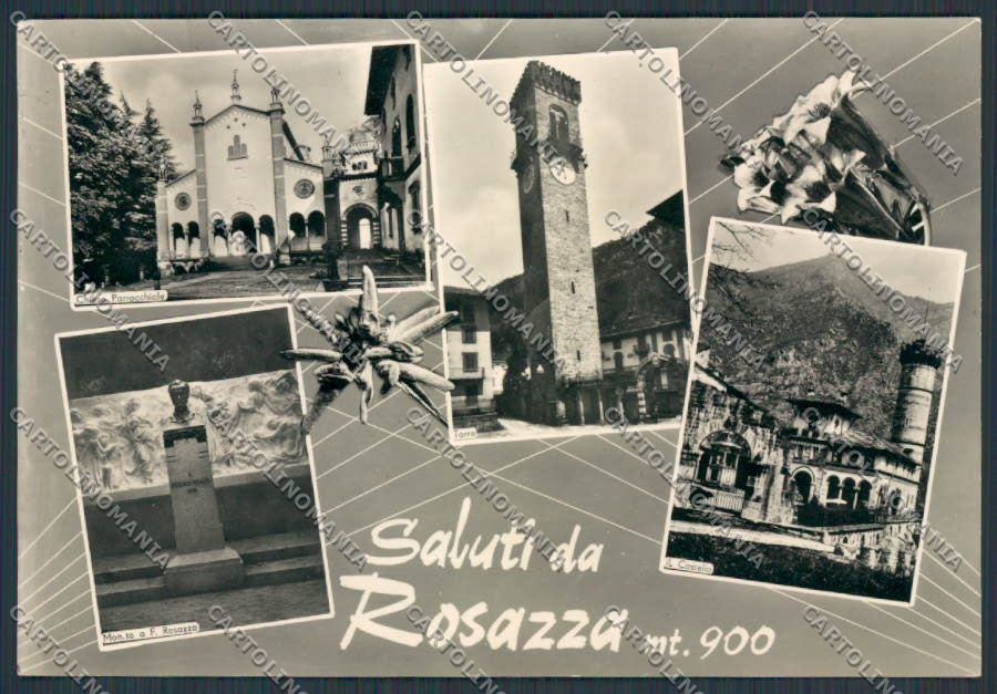 Biella Rosazza saluti da foto FG cartolina BB3036 – fronte