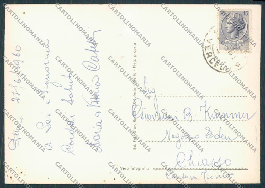 Biella Pollone Laghetto della Burcina foto FG cartolina BB3041 – retro