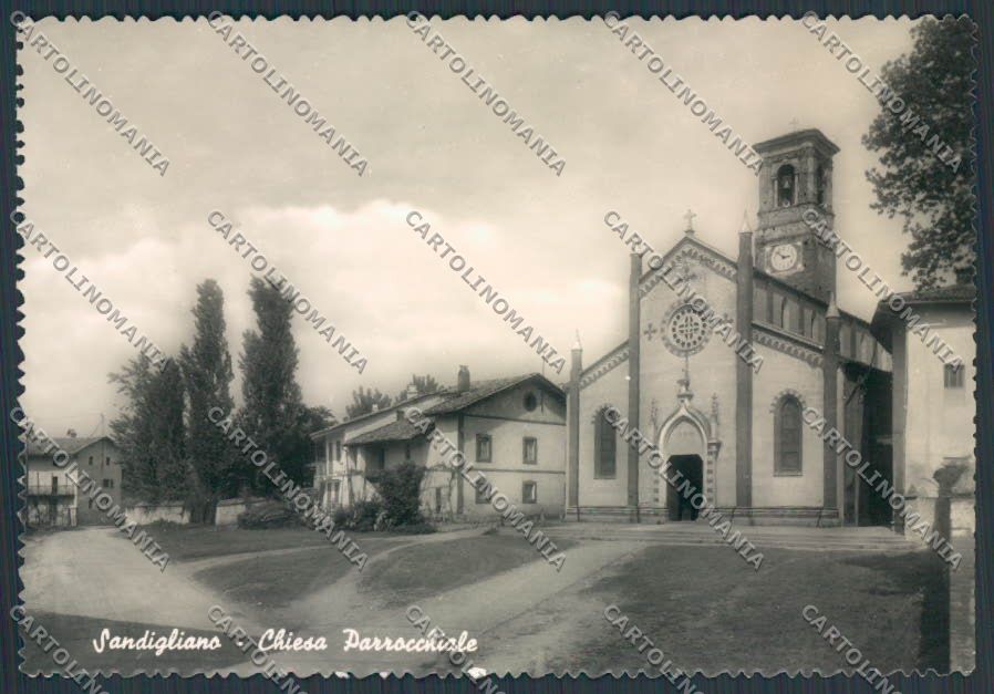 Biella Sandigliano Chiesa Parrocchiale foto FG cartolina BB3050 – fronte