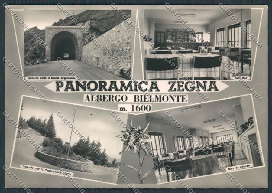 Biella Zegna Albergo Bielmonte Bar foto FG cartolina BB3052 – fronte