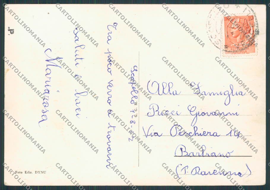 Vercelli Scopello Mera Seggiovia FG cartolina BB3076 – retro