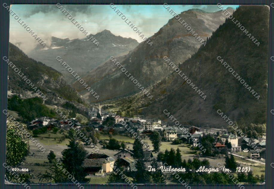 Vercelli Alagna Sesia Panorama foto FG cartolina BB3100 – fronte