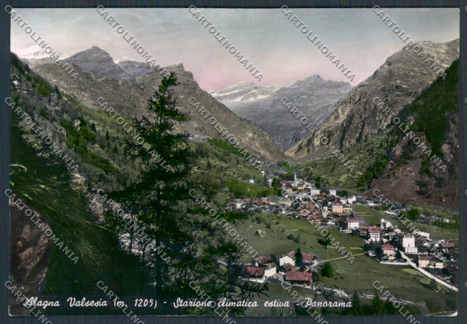 Vercelli Alagna Sesia Panorama foto FG cartolina BB3101 – fronte