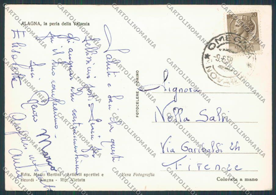 Vercelli Alagna Sesia Panorama foto FG cartolina BB3101 – retro