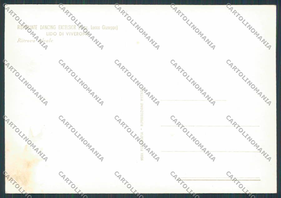 Biella Lago di Viverone Ristorante Excelsior foto FG cartolina BB3104 – retro