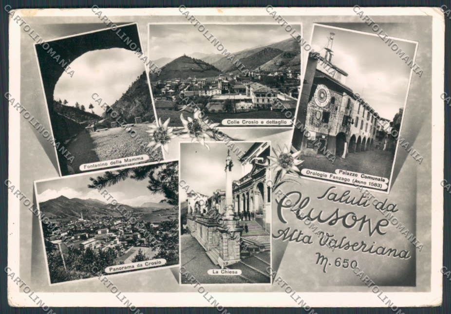 Bergamo Clusone saluti da Vedutine foto FG cartolina BB3113 – fronte