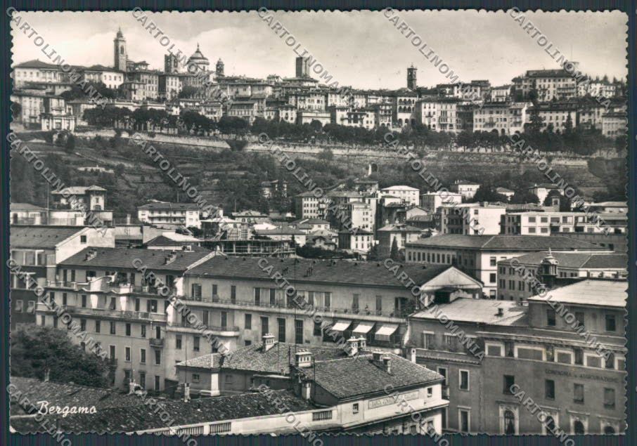Bergamo Città Panorama Banca foto FG cartolina BB3127 – fronte