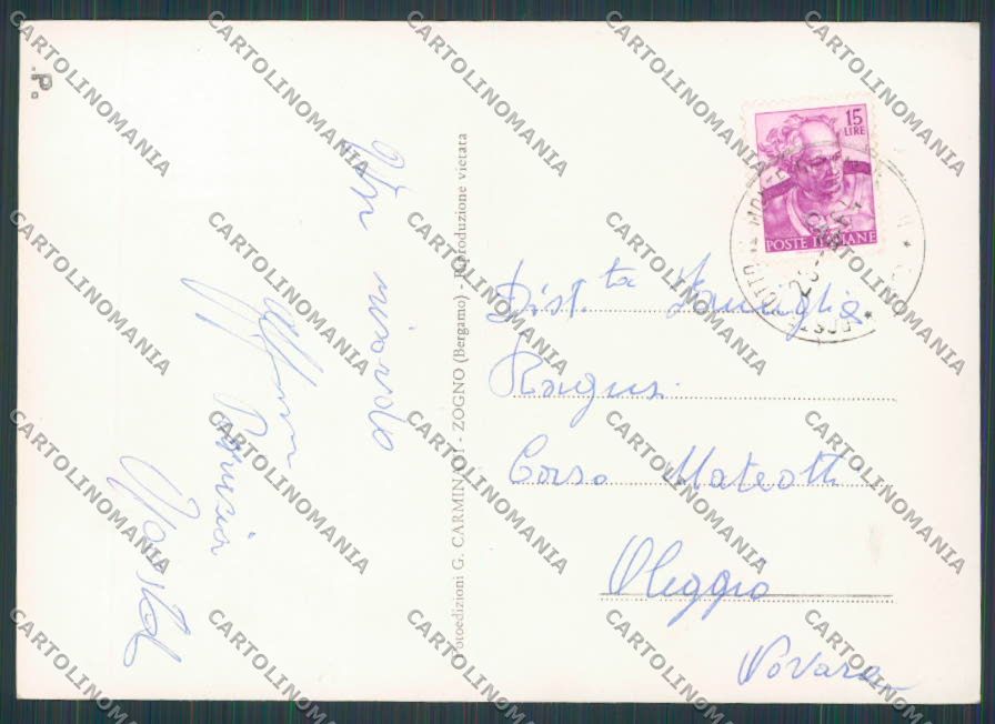 Bergamo Sotto il Monte Papa Giovanni XXIII foto FG cartolina BB3133 – retro