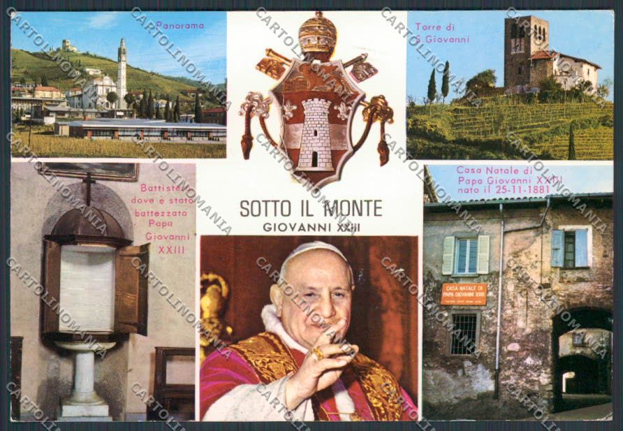 Bergamo Sotto il Monte Papa Giovanni XXIII foto FG cartolina BB3134 – fronte