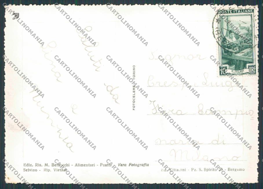 Bergamo Selvino Panorama foto FG cartolina BB3159 – retro