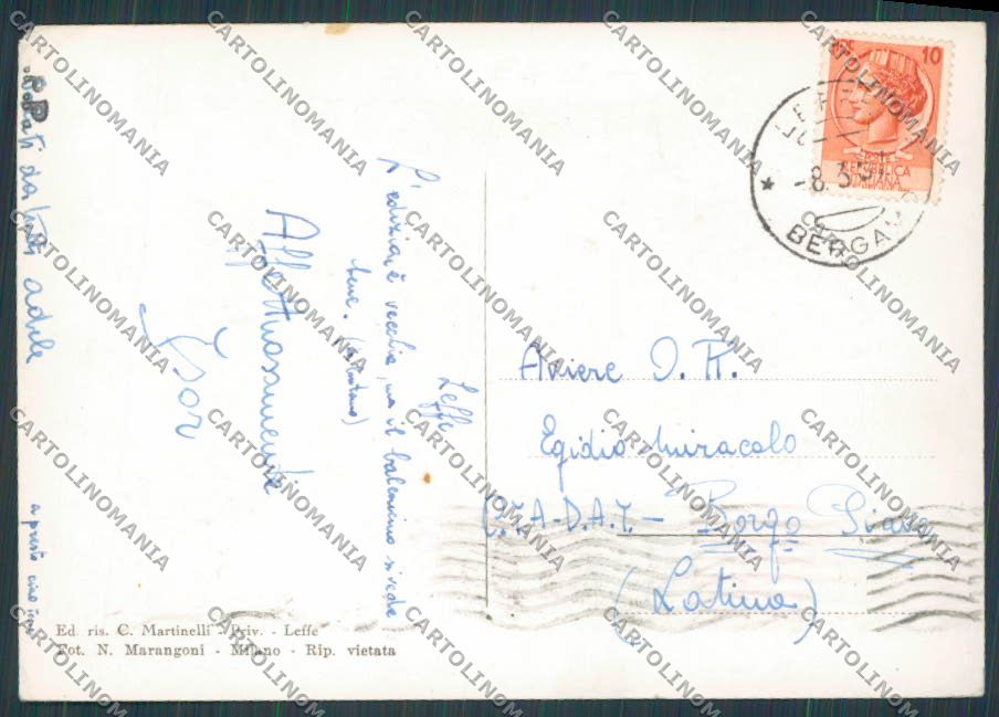 Bergamo Leffe Panorama foto FG cartolina BB3161 – retro