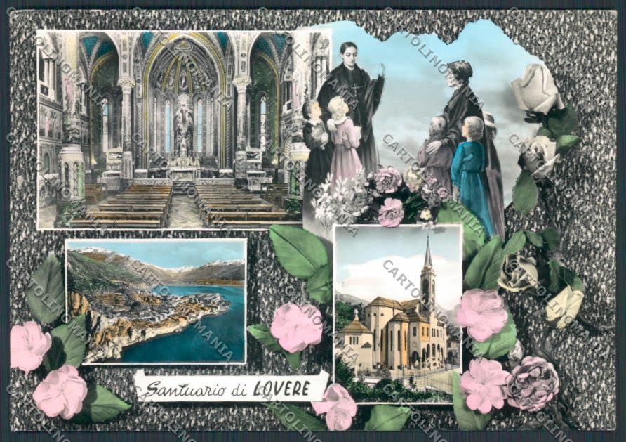 Bergamo Lago d'Iseo Lovere Santuario foto FG cartolina BB3171 – fronte