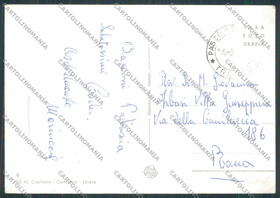 Bergamo Lago d'Iseo Lovere Panorama foto FG cartolina BB3175 – retro